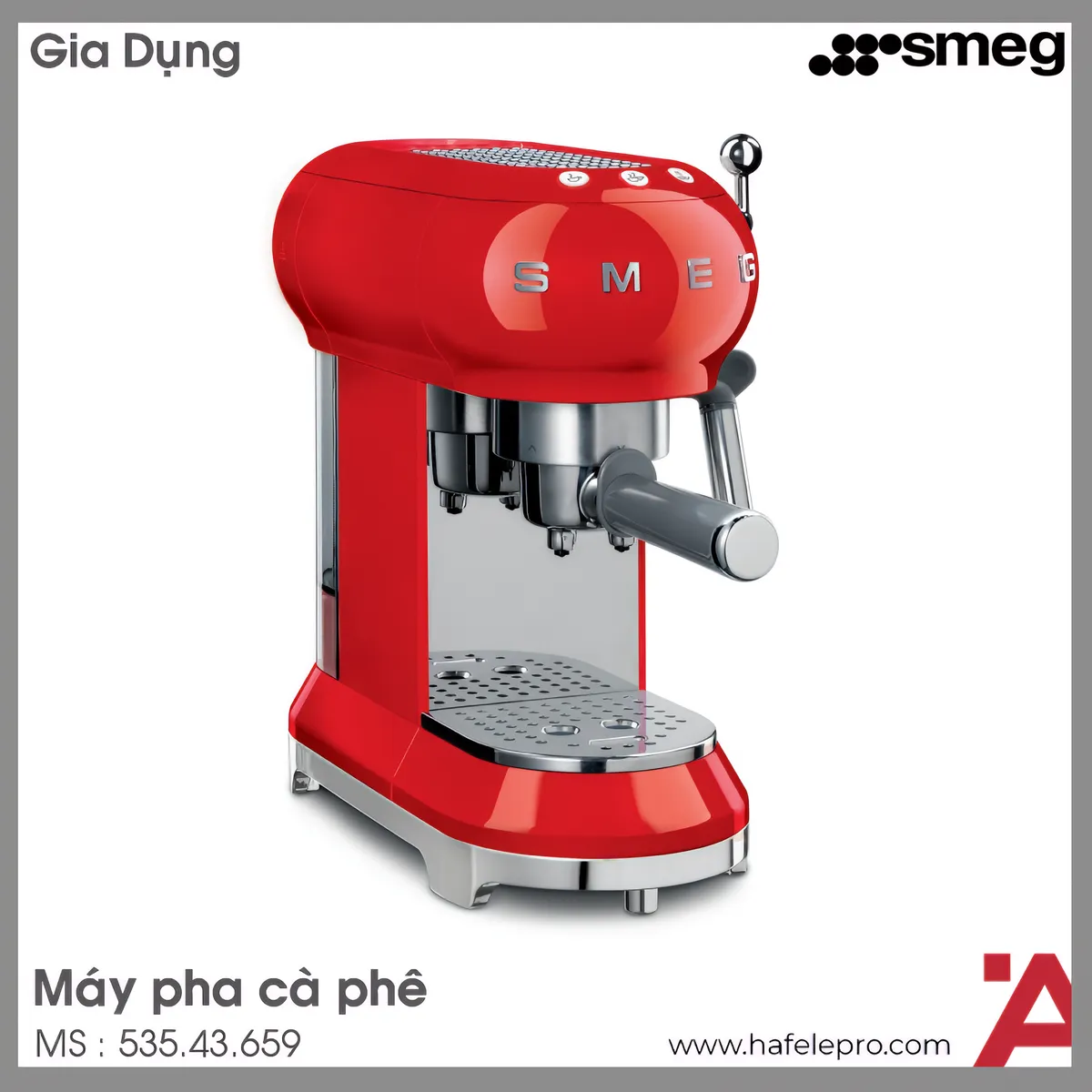 Máy Pha Cà Phê Smeg ECF01RDEU 535.43.659