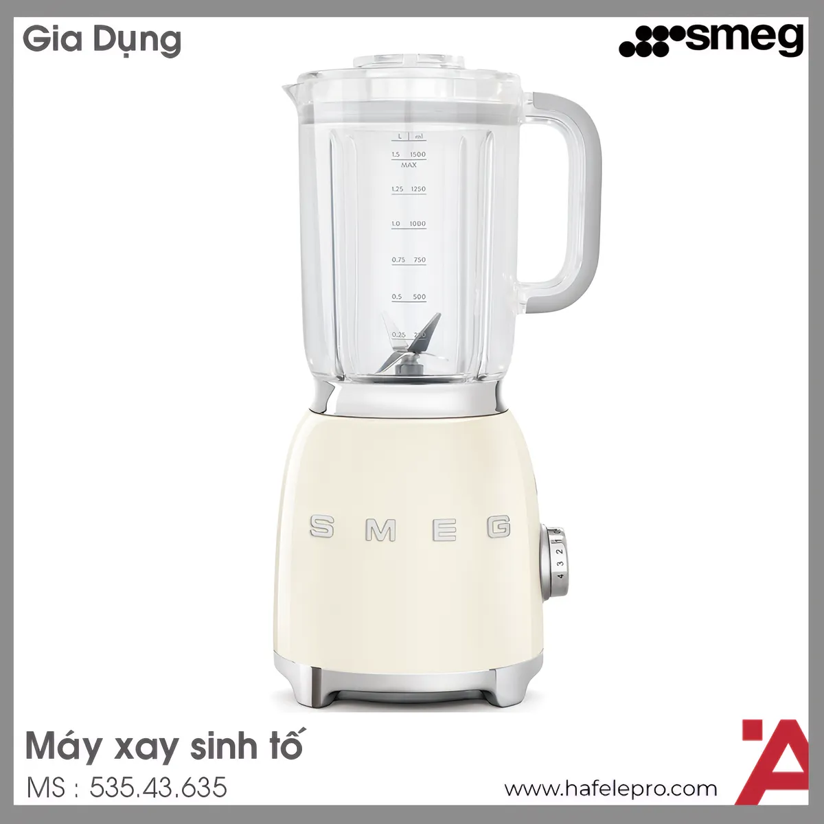 Máy Xay Sinh Tố Smeg BLF01CREU 535.43.635