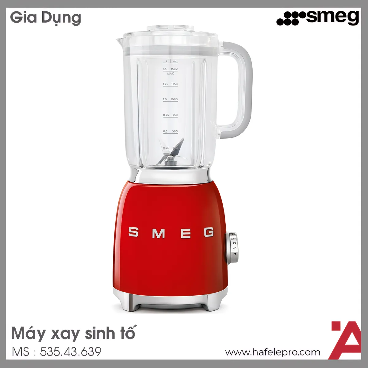 Máy Xay Sinh Tố Smeg BLF01RDEU 535.43.639