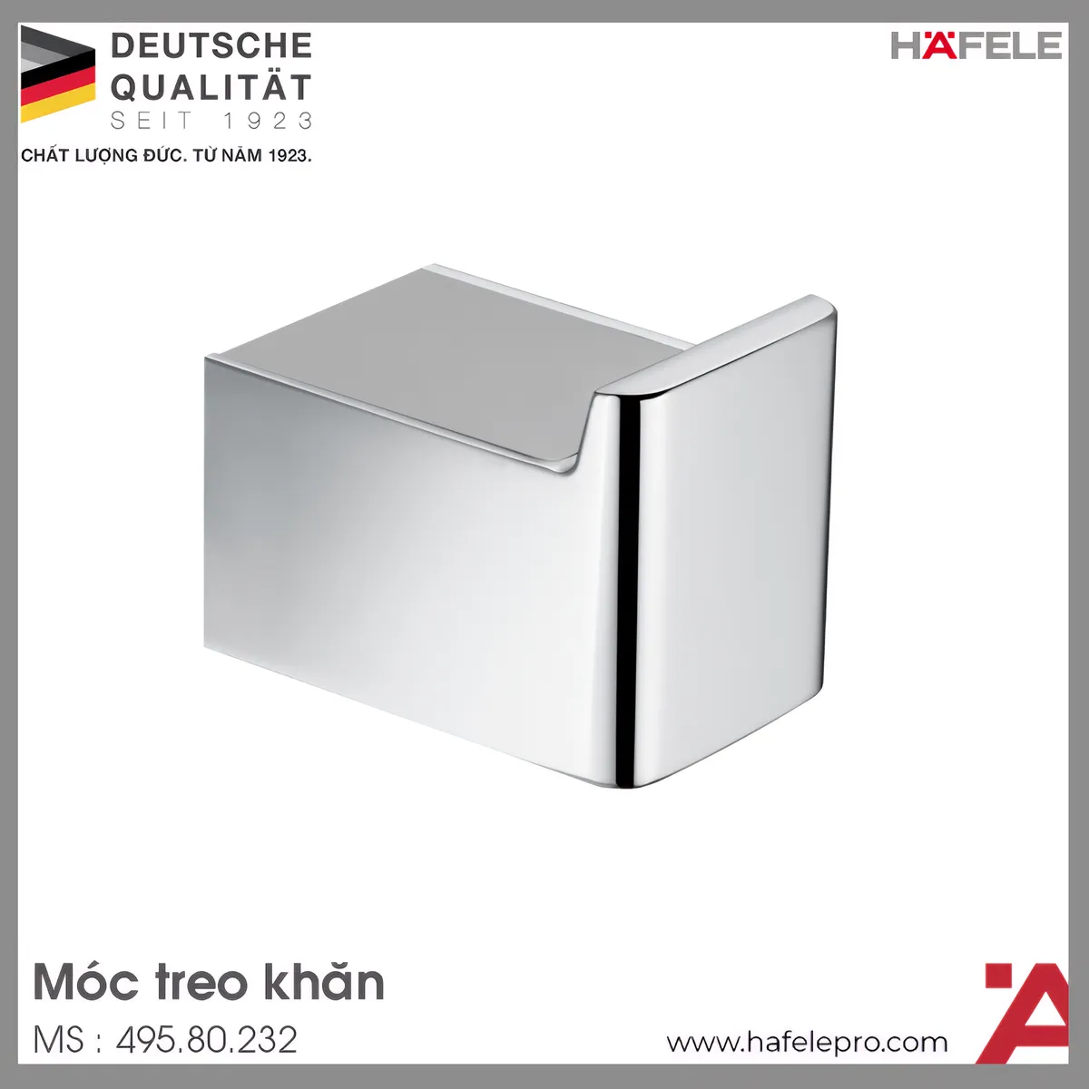 Móc Treo Khăn Mặt Kính Trắng Hafele 495.80.232