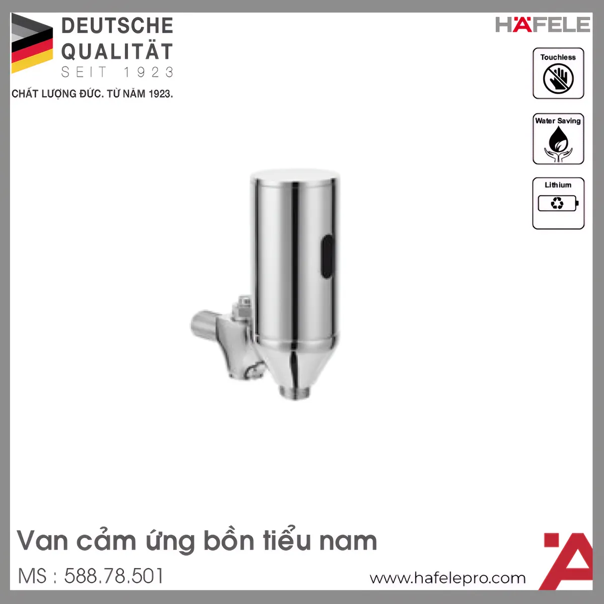 Van Cảm Ứng Bồn Tiểu Nam Hafele 588.78.501