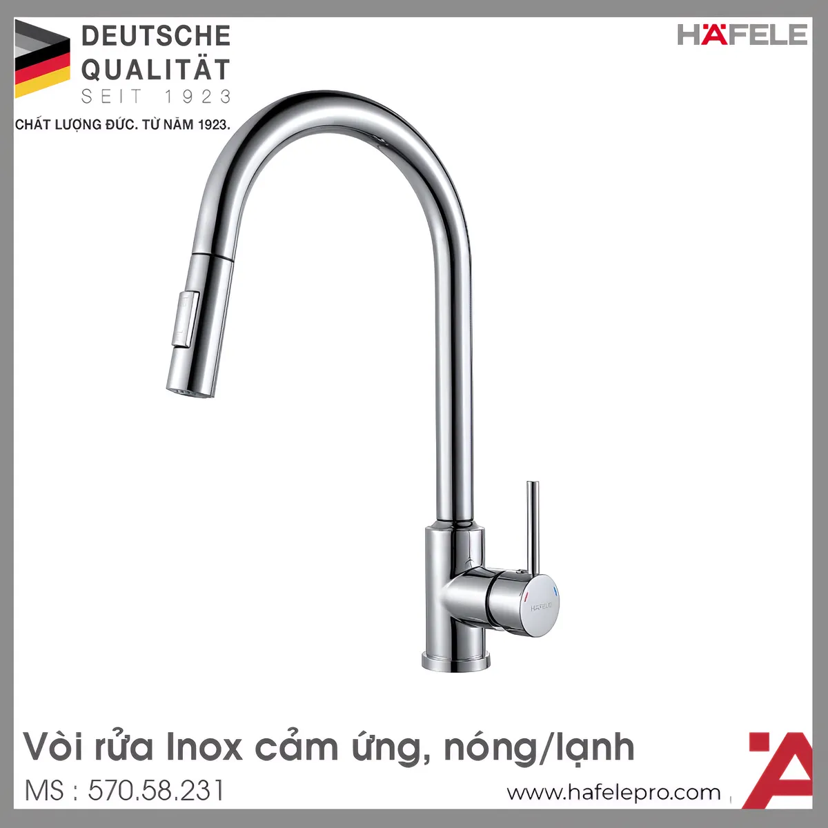 Vòi Rửa Chén Inox Cảm Ứng Hafele 570.58.231
