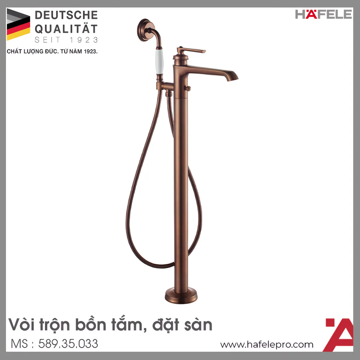 Bộ Trộn Bồn Tắm Đặt Sàn Kyoto Hafele 589.35.033