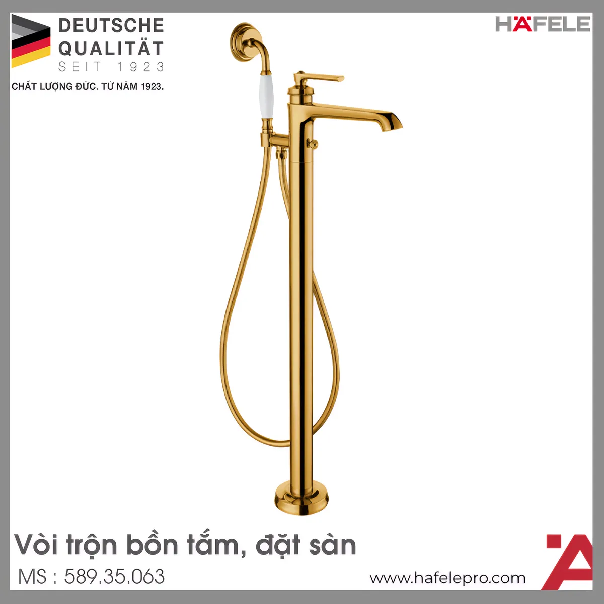 Bộ Trộn Bồn Tắm Đặt Sàn Kyoto Hafele 589.35.063