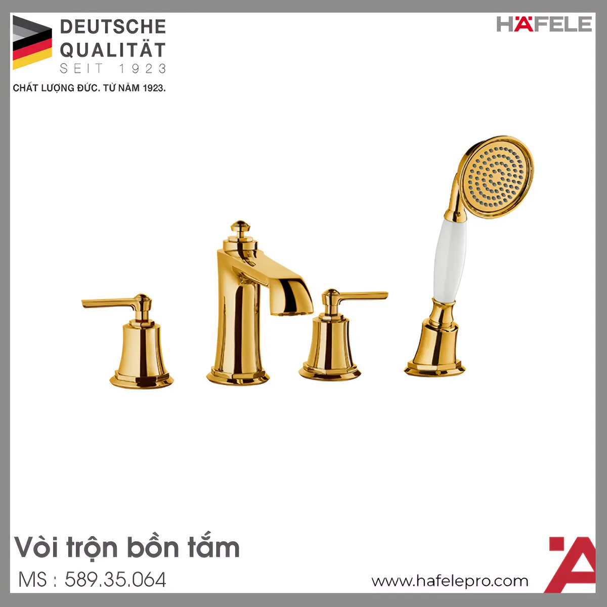 Bộ Trộn Bồn Tắm 4 Lỗ Kyoto Hafele 589.35.064