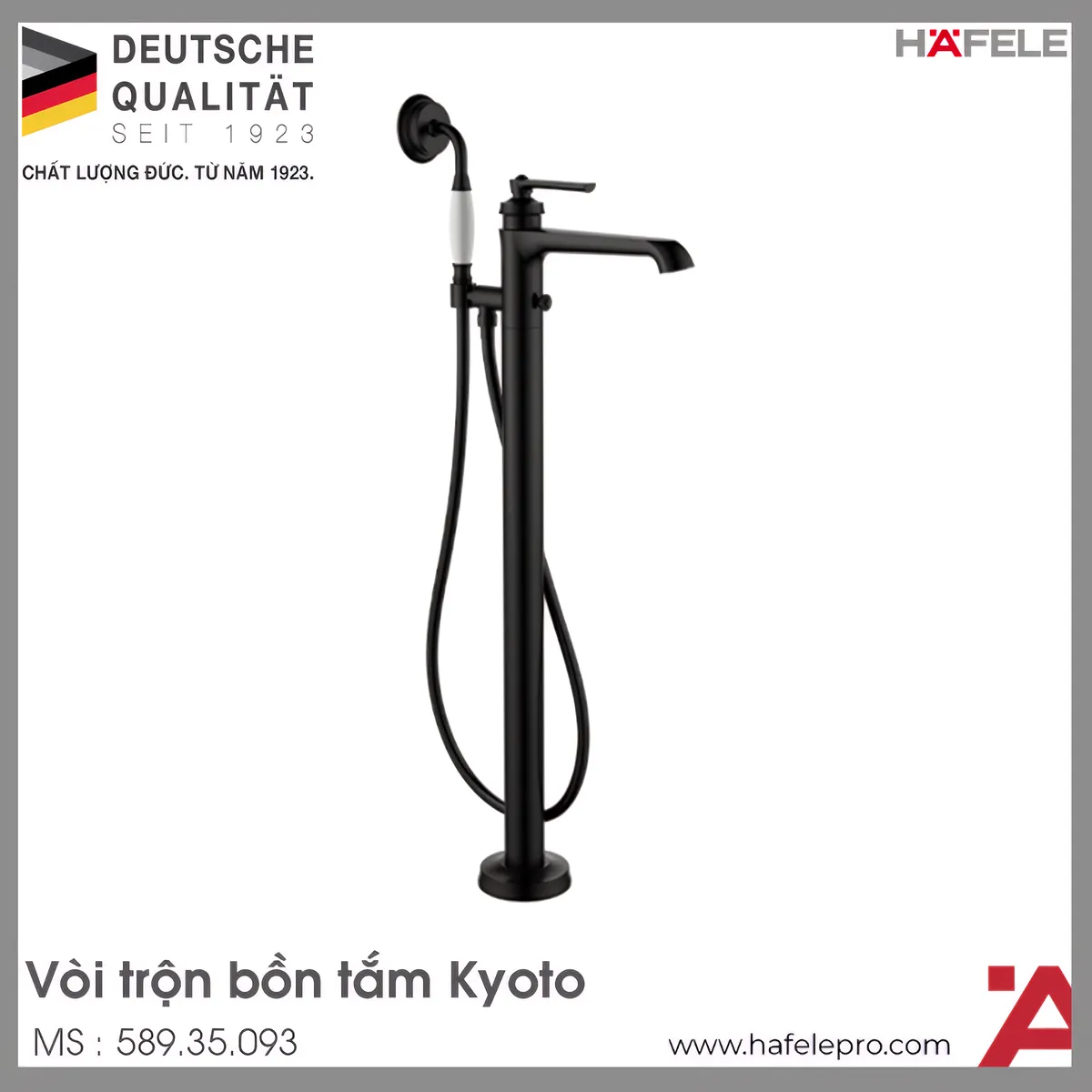 Bộ Trộn Bồn Tắm Đặt Sàn Kyoto Hafele 589.35.093
