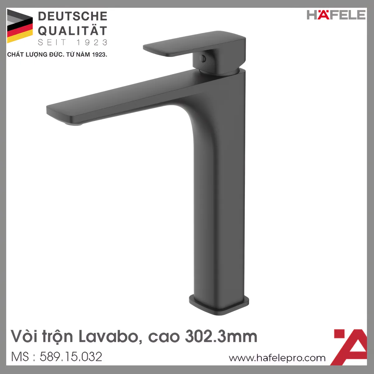 Vòi Trộn Kobe 240 Đen Hafele 589.15.032