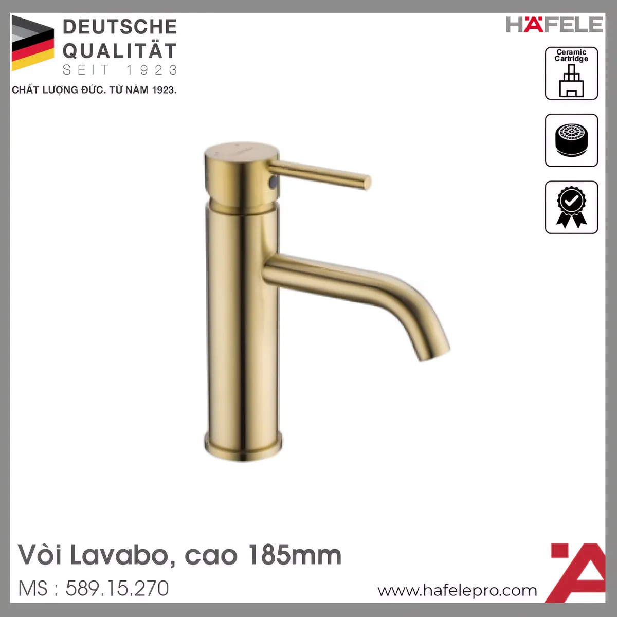 Vòi Trộn Lavabo Retro 90 Hafele 589.15.270