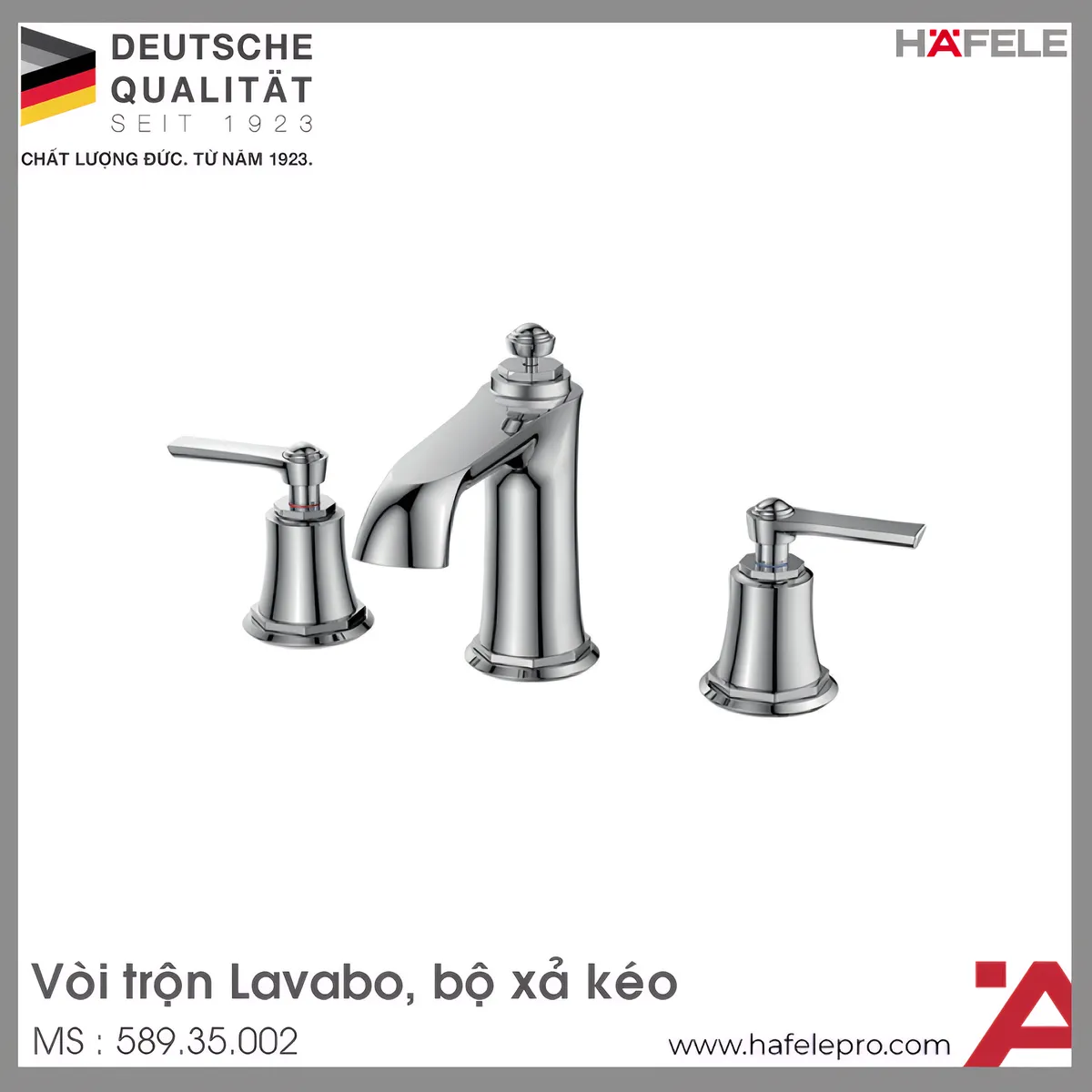 Vòi Trộn 3 Lỗ Kyoto 100 Bộ Xả Kéo Hafele 589.35.002