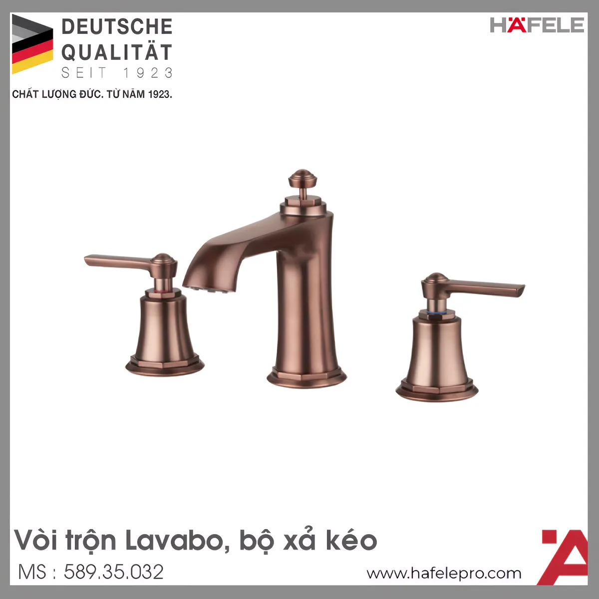Vòi Trộn 3 Lỗ Kyoto 100 Bộ Xả Kéo Hafele 589.35.032