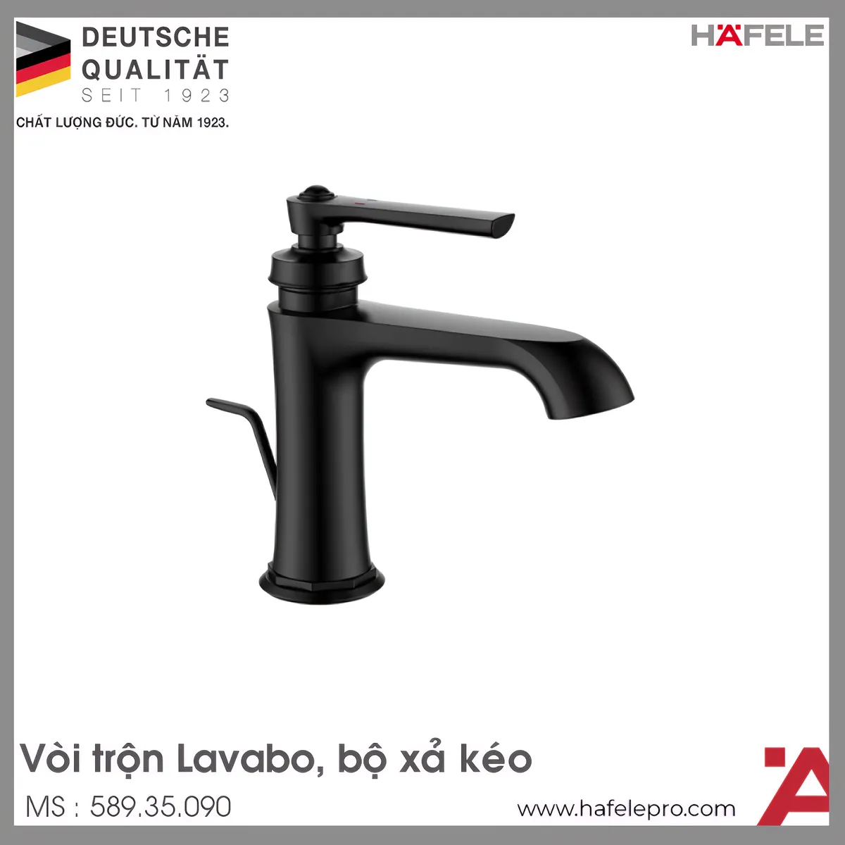 Vòi Trộn Lavabo Kyoto 100 Có Xả Kéo Hafele 589.35.090
