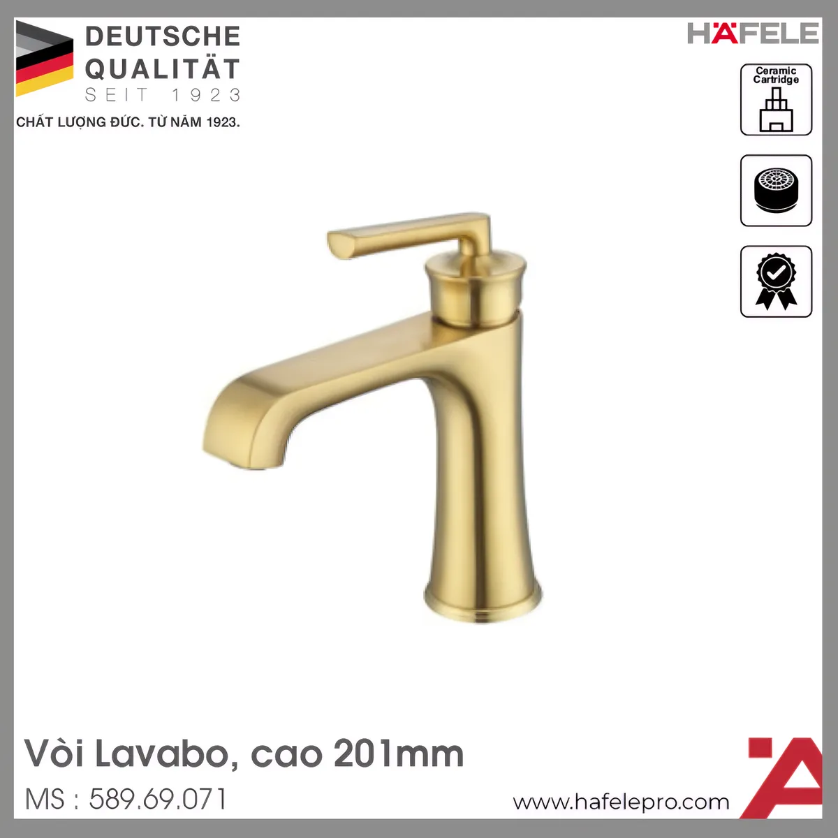 Vòi Trộn Lavabo Fusion 147 Hafele 589.69.071