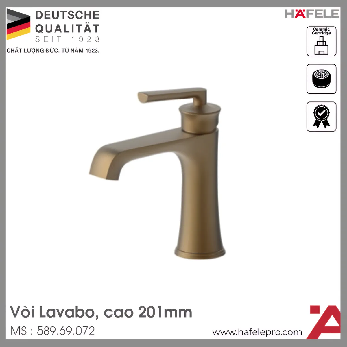 Vòi Trộn Lavabo Fusion 147 Hafele 589.69.072