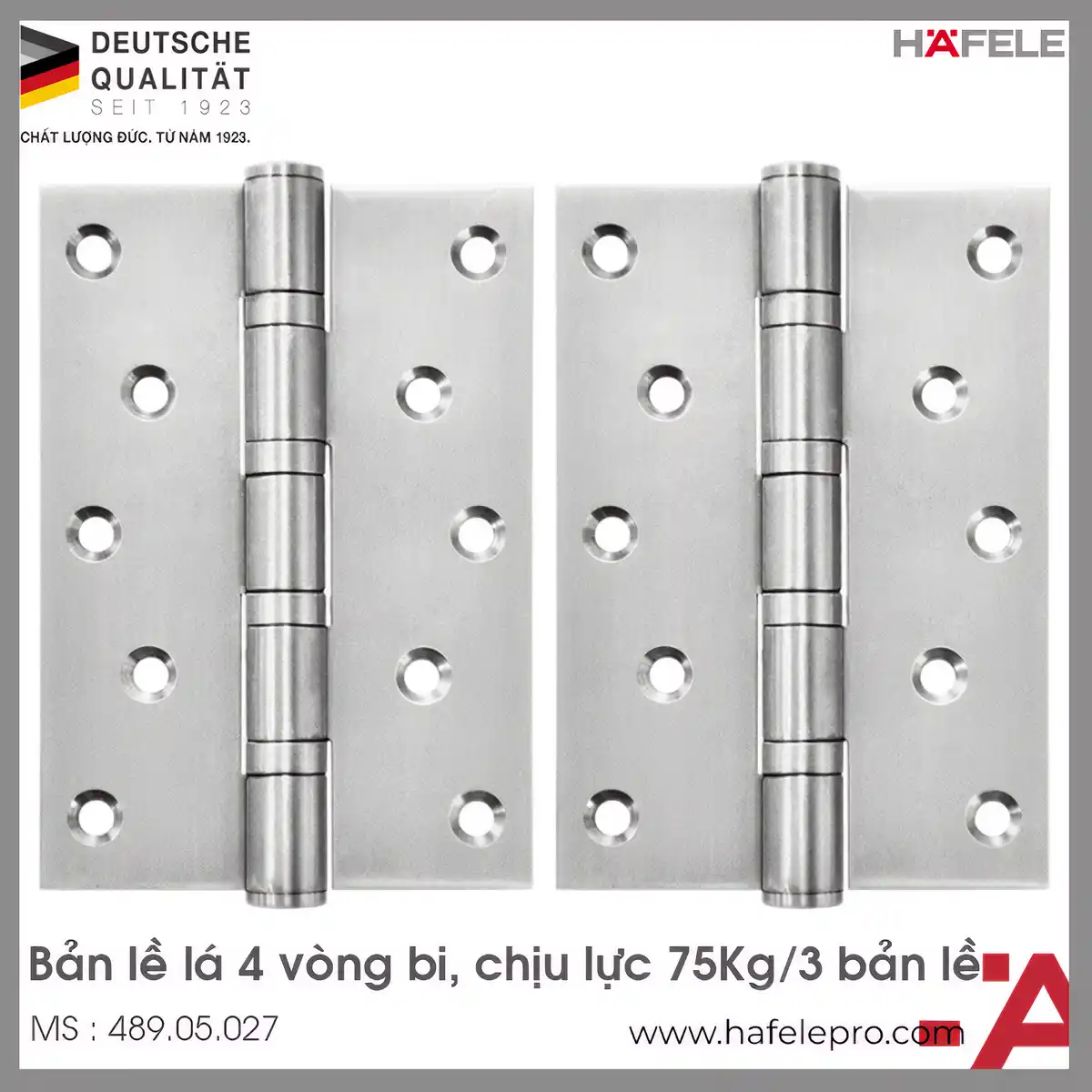 Bản Lề Lá 4 Vòng Bi Hafele 489.05.027
