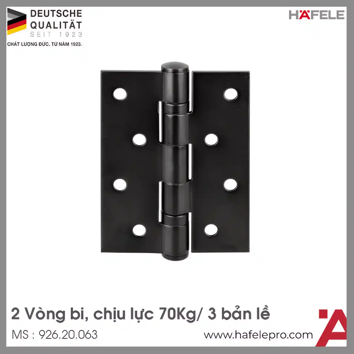 Bản Lề Lá 2 Vòng Bi 70Kg Hafele 926.20.063