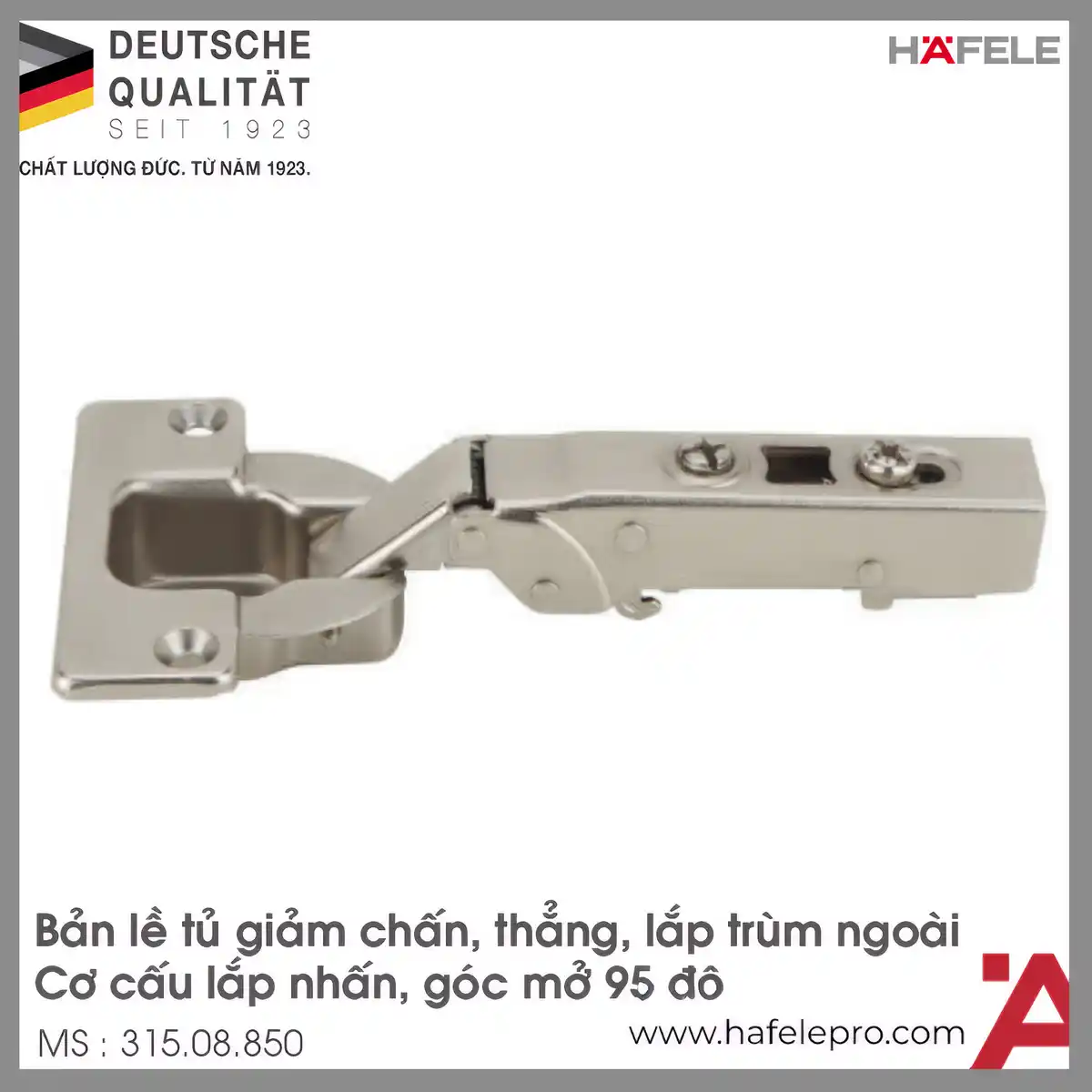 Bản Lề Trùm Ngoài Metalla SM 95° Hafele 315.08.850