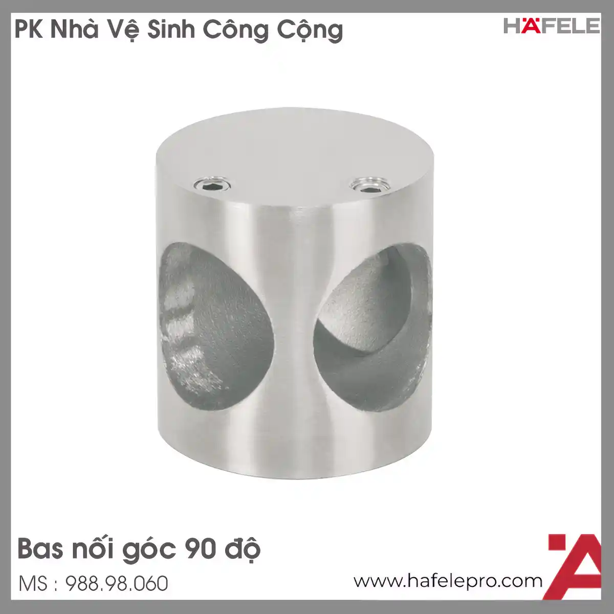 Bas Nối Góc 90º Nhà Vệ Sinh Công Cộng Hafele 988.98.060