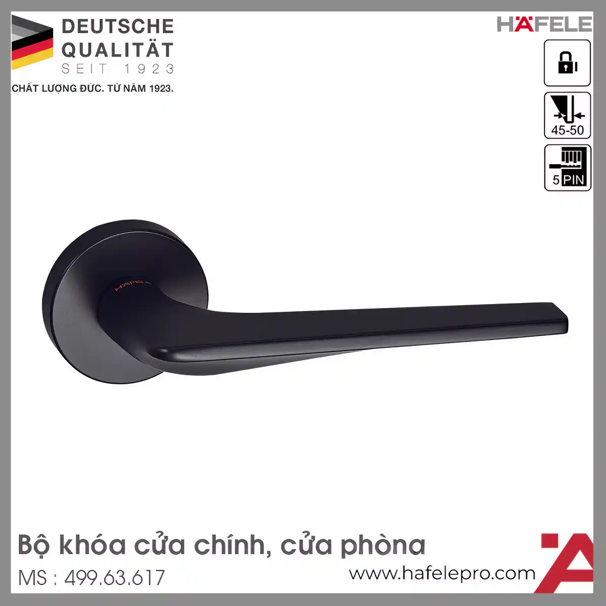 Bộ Khóa Tay Nắm Cửa DIY Set C Hafele 499.63.617