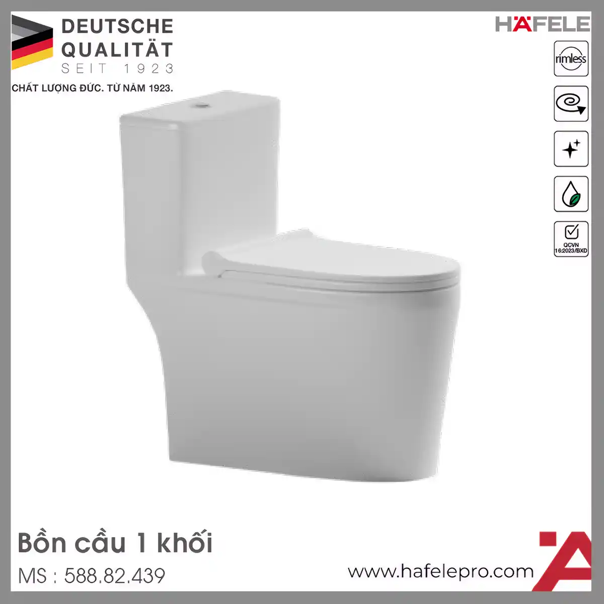 Bồn Cầu 1 Khối Hafele 588.82.439