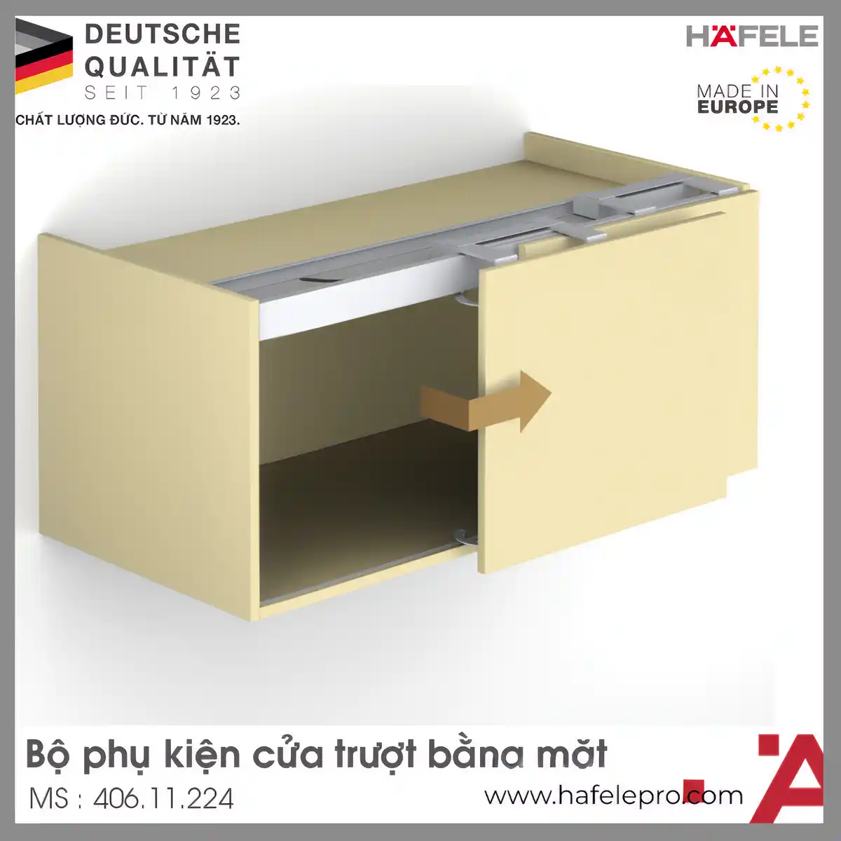 Phụ Kiện Cửa Trượt Bằng Mặt S/OS 20FB Hafele 406.11.224