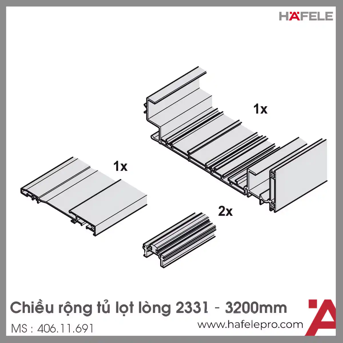 Ray Trượt Finetta 50 Hafele 406.11.691