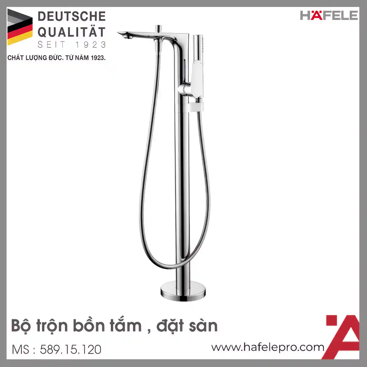 Bộ Trộn Bồn Tắm Đặt Sàn Kobe Hafele 589.15.120