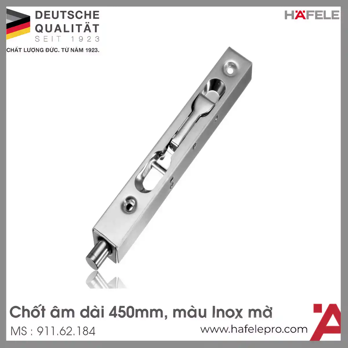 Chốt Cửa Âm 450mm Hafele 911.62.184
