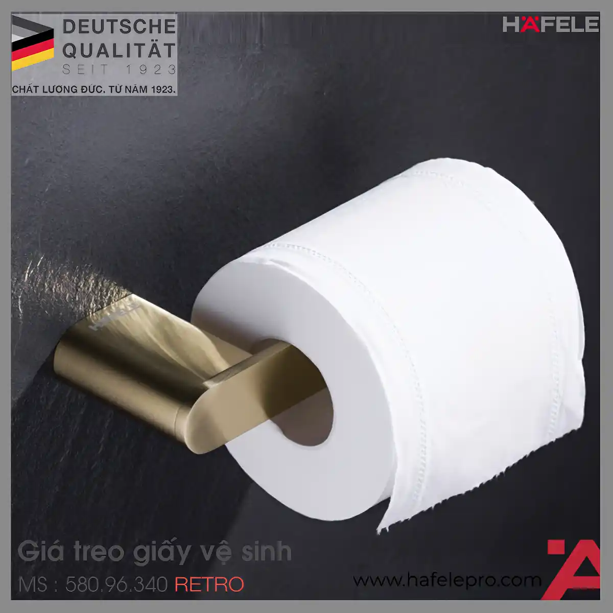 Giá Treo Giấy Vệ Sinh Retro Hafele 580.96.340
