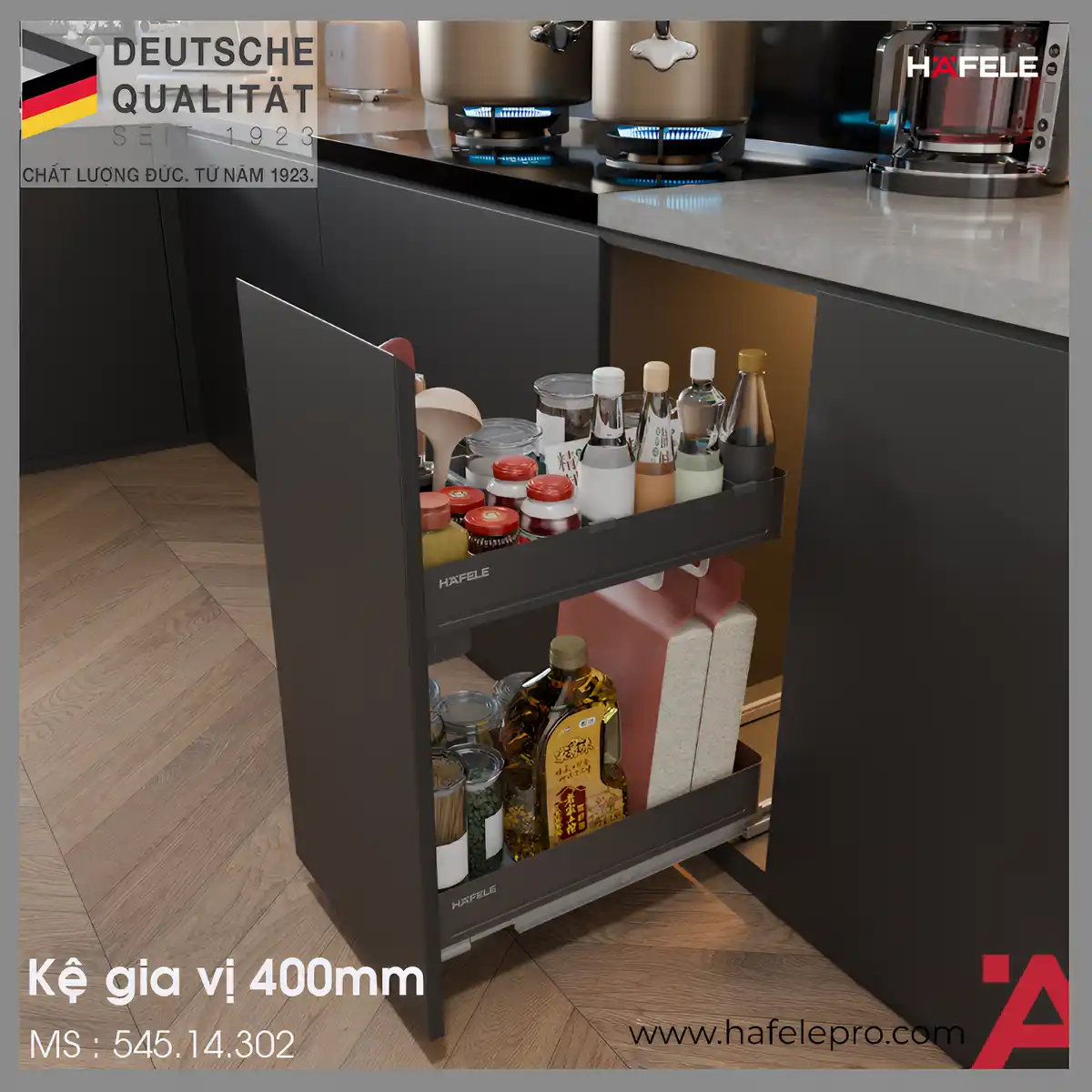 Kệ Đựng Gia Vị Cooking Agent 400mm Hafele 545.14.302
