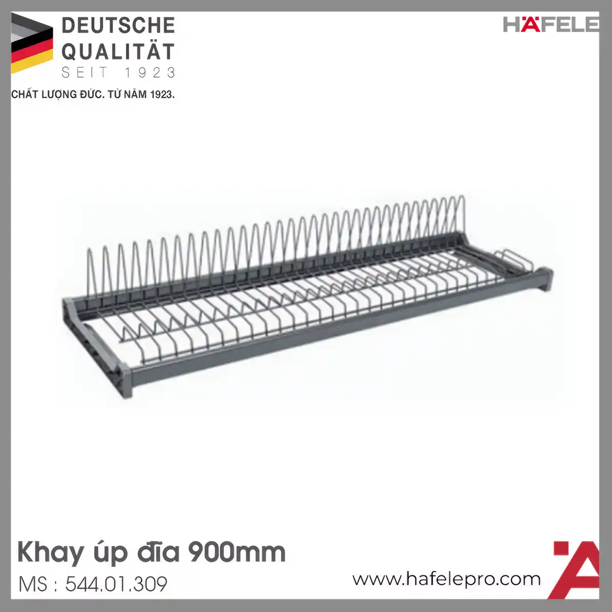 Khay Úp Đĩa Dọc 900mm Màu Đen Hafele 544.01.309