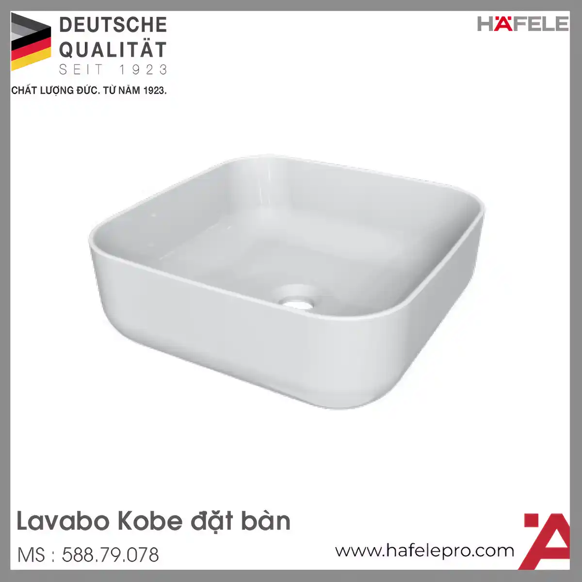 Chậu Rửa Mặt Lavabo Đặt Bàn Kobe Hafele 588.79.078