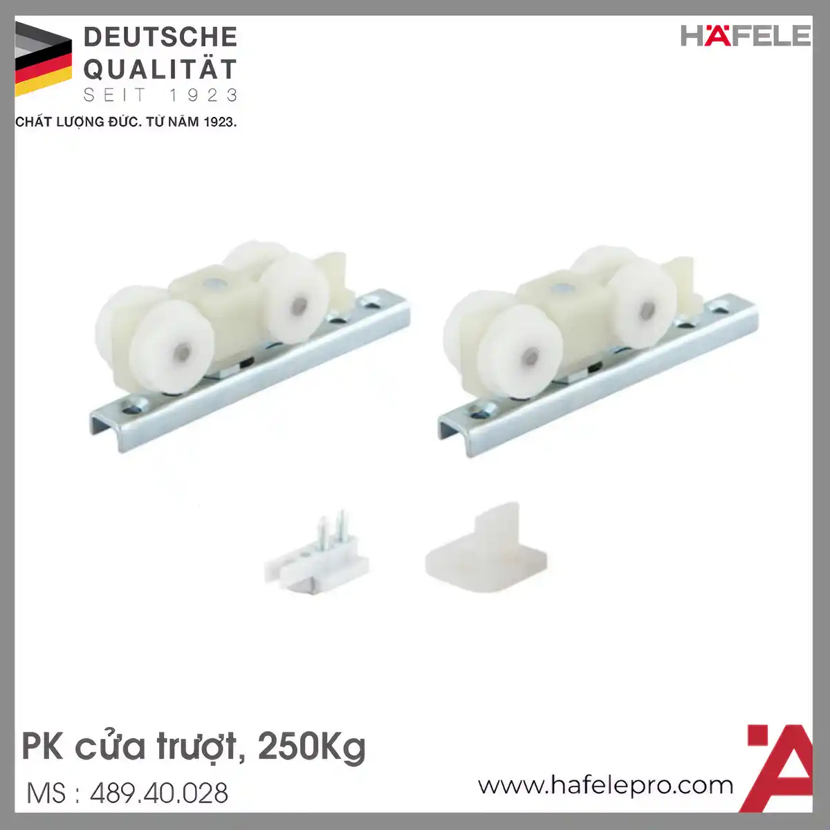 Bộ Phụ Kiện Cửa Trượt 250Kg Silent 250/B Hafele 489.40.028