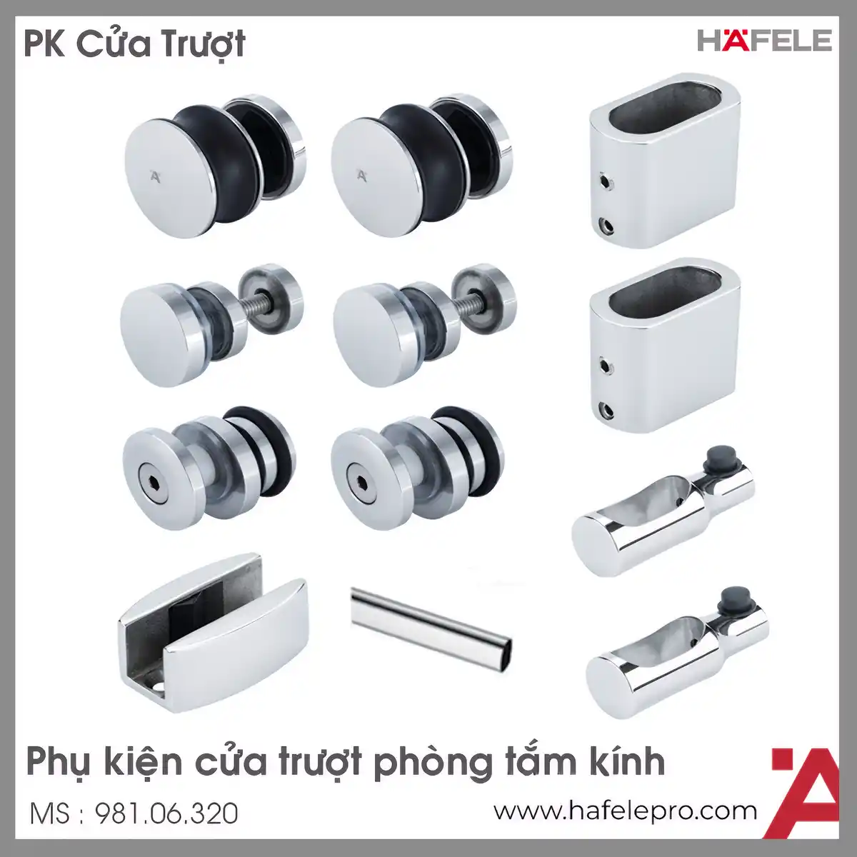 Cửa Trượt Phòng Tắm Oval Hafele 981.06.320