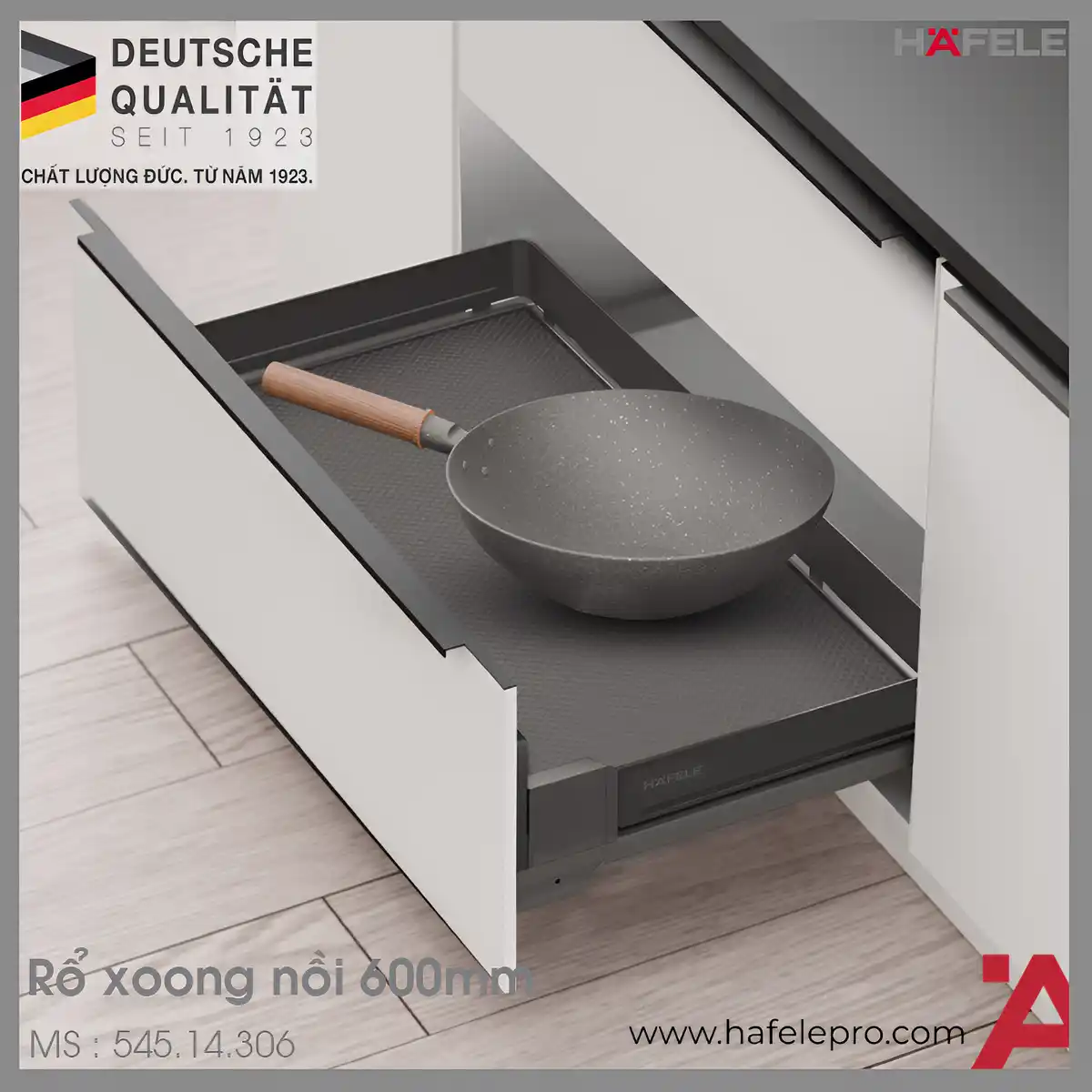 Rổ Kéo Xoong Nồi Dining Agent 600mm Hafele 545.14.306