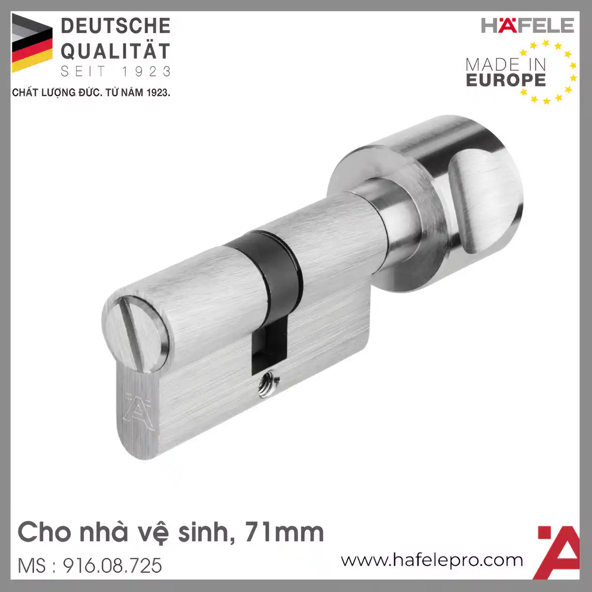 Ruột Khóa Cửa Vệ Sinh 71mm Hafele 916.08.725