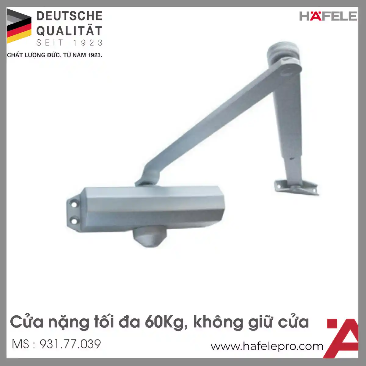 Thiết Bị Đóng Cửa Tự Động EN3 Hafele 931.77.039