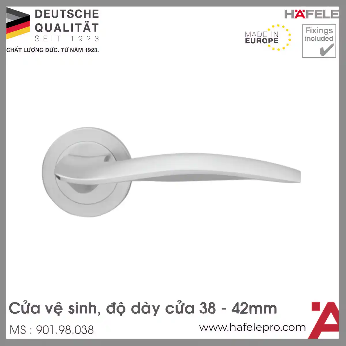 Tay Nắm Gạt Cửa Vệ Sinh Hafele 901.98.038