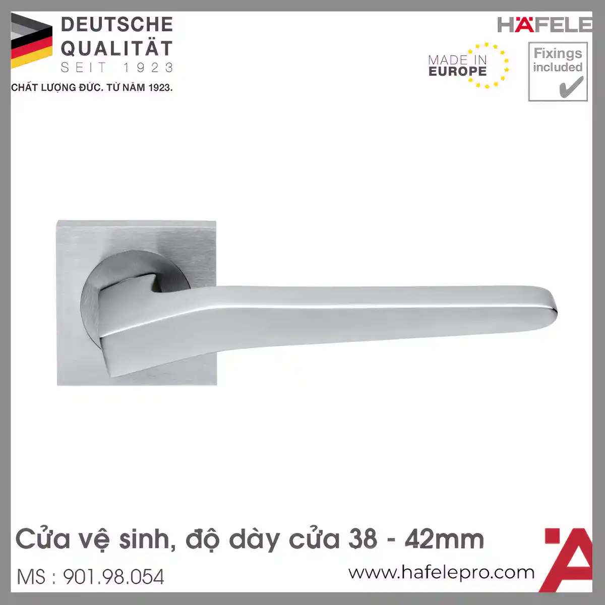 Tay Nắm Gạt Cửa Vệ Sinh Hafele 901.98.054