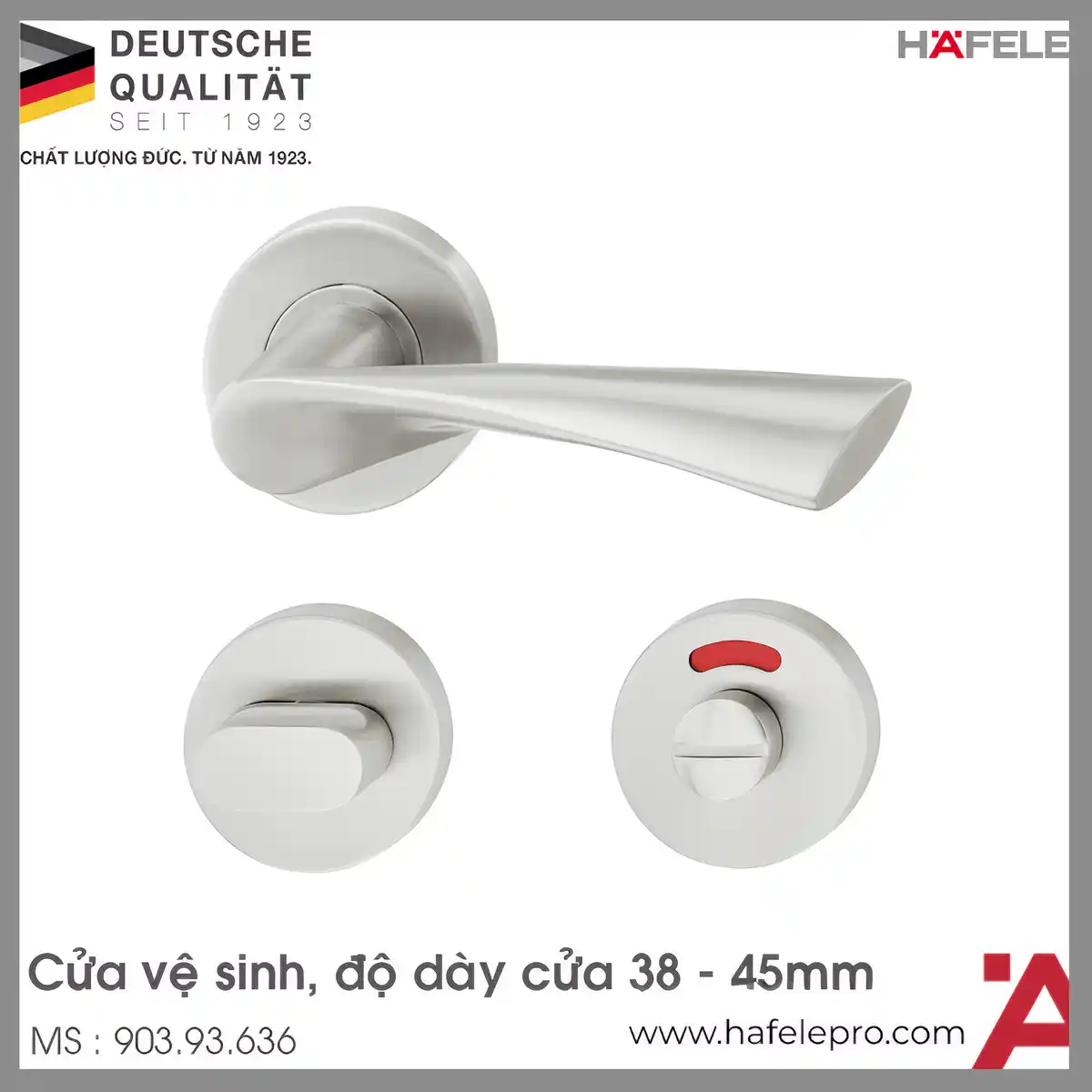 Tay Nắm Gạt Cửa Vệ Sinh Hafele 903.93.636