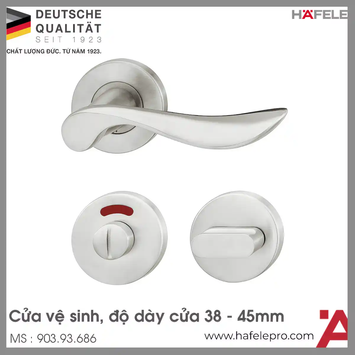 Tay Nắm Gạt Cửa Vệ Sinh Hafele 903.93.686