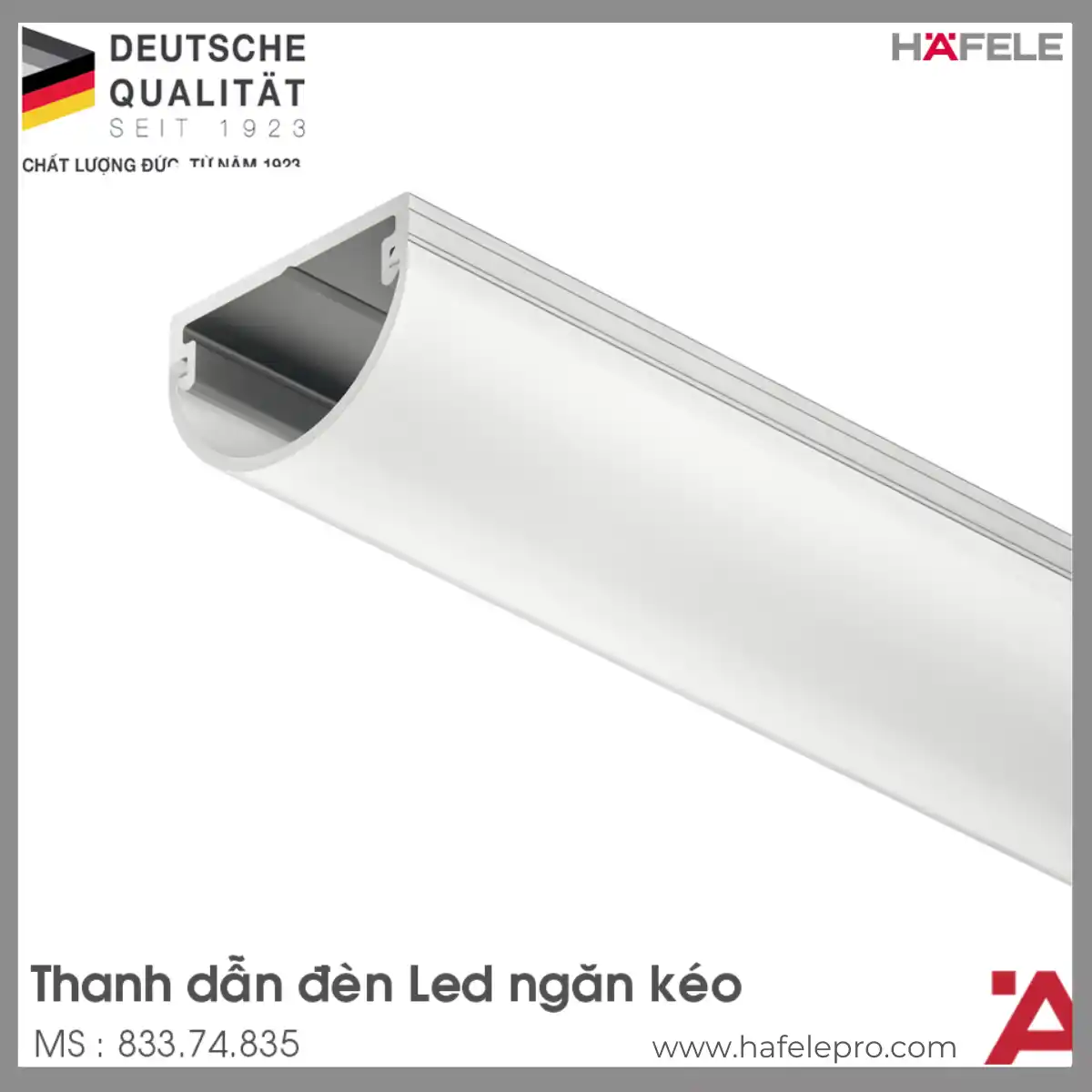 Thanh Nhôm Gắn Hộc Kéo Hafele 833.74.835