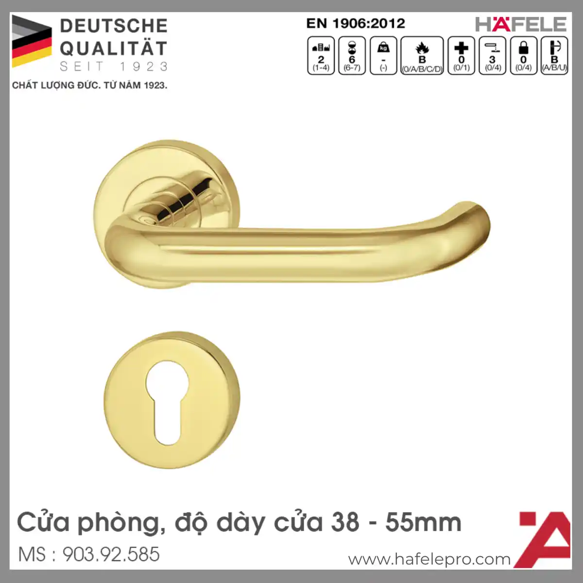 Tay Nắm Gạt Cửa Phòng Hafele 903.92.585