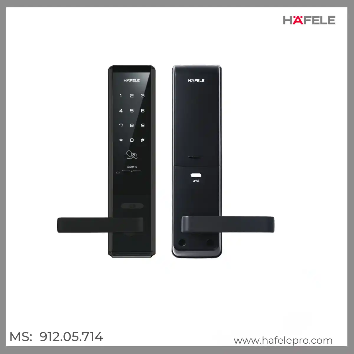 Khóa Điện Tử Thân Nhỏ EL7200-TC Hafele 912.05.714