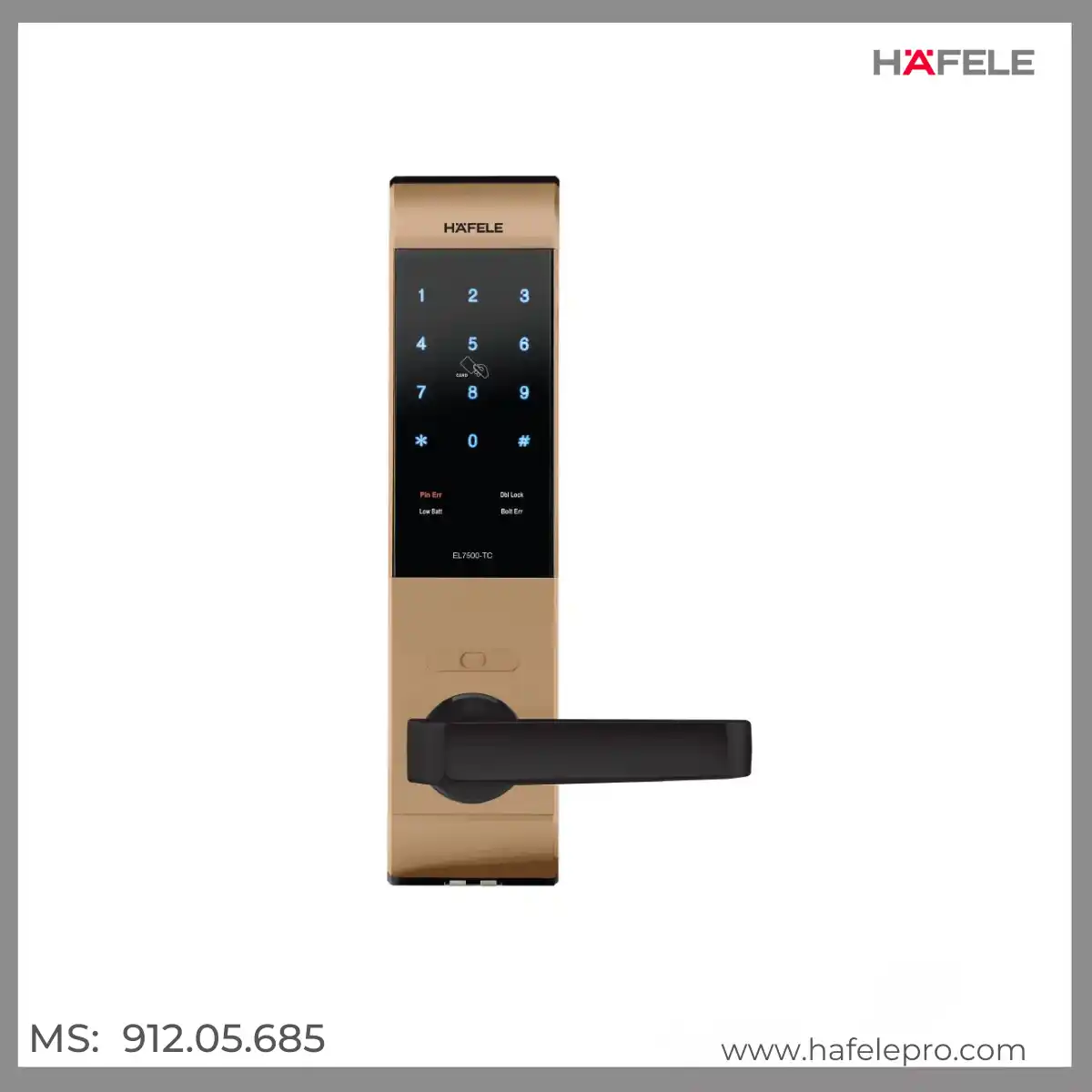 Khóa Điện Tử Thân Lớn EL7500-TC Hafele 912.05.685