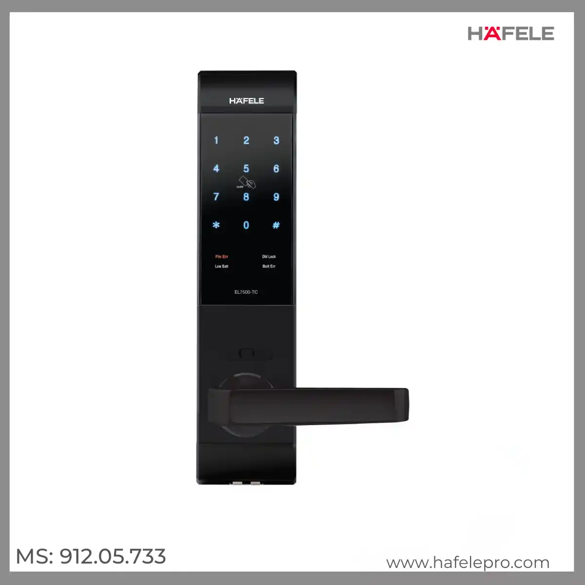 Khóa Điện Tử Thân Khóa Lớn EL7500-TC Hafele 912.05.733