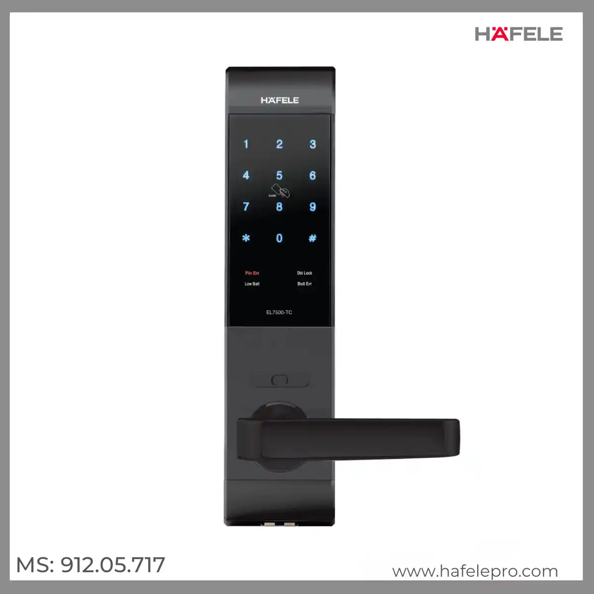 Khóa Điện Tử Thân Khóa Lớn EL7500-TC Hafele 912.05.717