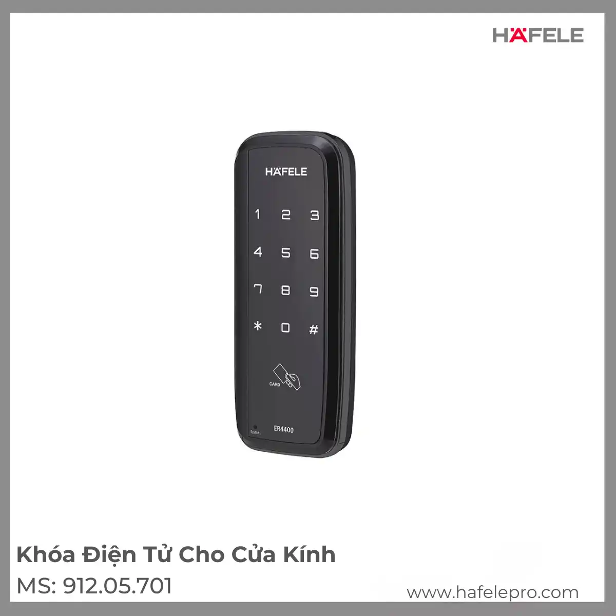 Khóa Điện Tử Cho Cửa Kính ER4400-TCR Hafele 912.05.701