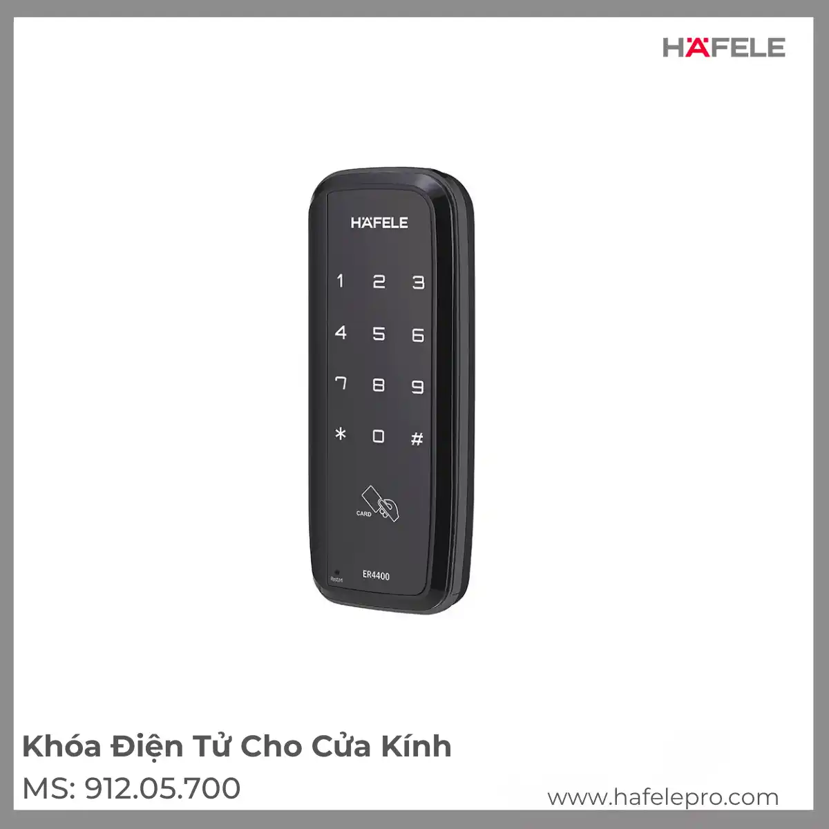 Khóa Điện Tử Cho Cửa Kính ER4400-TC Hafele 912.05.700