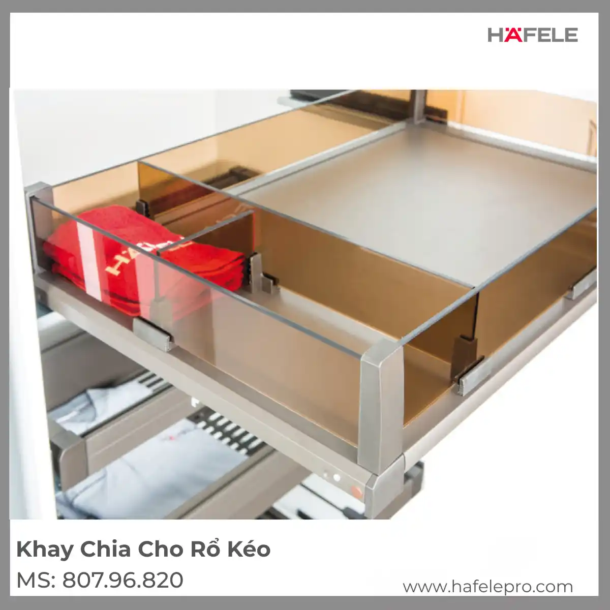 Khay Chia Cho Rổ Kéo Hafele 807.96.820