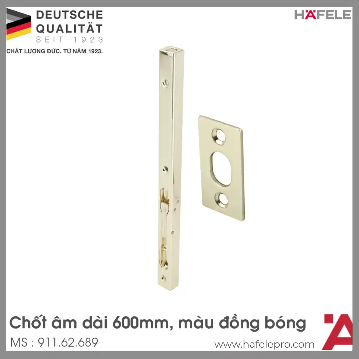 Chốt Âm 600mm Hafele 911.62.689